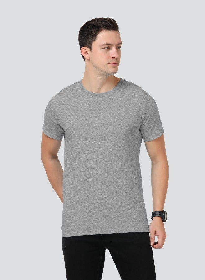 Ecovibe Grey htr Round Neck T-Shirt