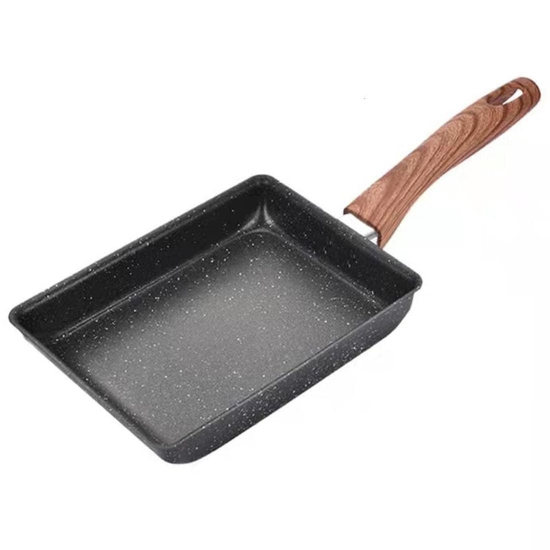 ATRDTO ATRDTO Japanese Omelette pan, Tamagoyaki Nonstick Pans, Square Pan, Egg Roll pan, Rectangle Frying pan, Small Frying Egg Pancake, Cooktop Safe, Easy to Clean, 6.3 x 7.8 inch (Aluminium)  - Image 1