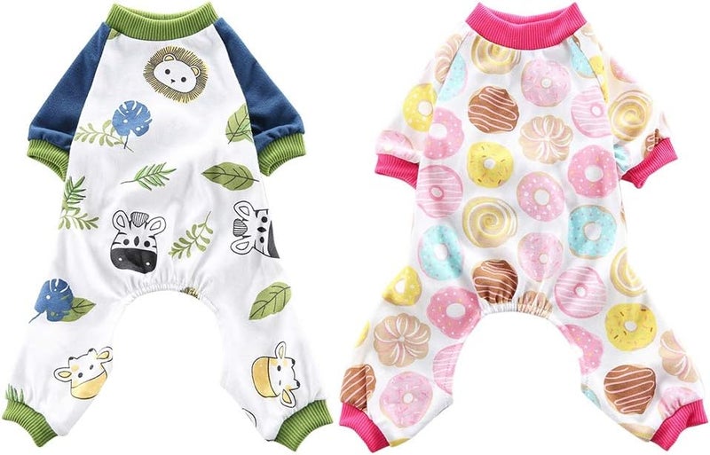 woobles Dog Clothes Dogs Cats Apparel Soft Dog Pajamas Cotton Puppy Rompers Pet Jumpsuits Cozy Bodysuits for Small Dogs and Cats - Image 1