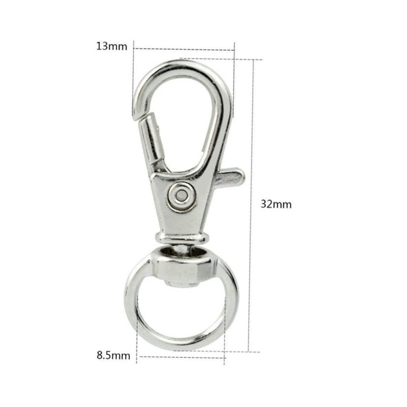 35 Pcs Zinc Alloy Swivel Lobster Clasps Snap Hooks for Crafts Keychain Making Supplies - Image 5