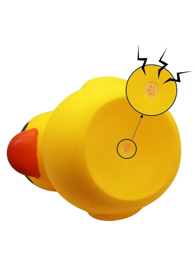 Happy Trees Duck Bath Toy Large Bath Duck Squeak Rubber Duck Baby Shower, 7 Inches - Image 1