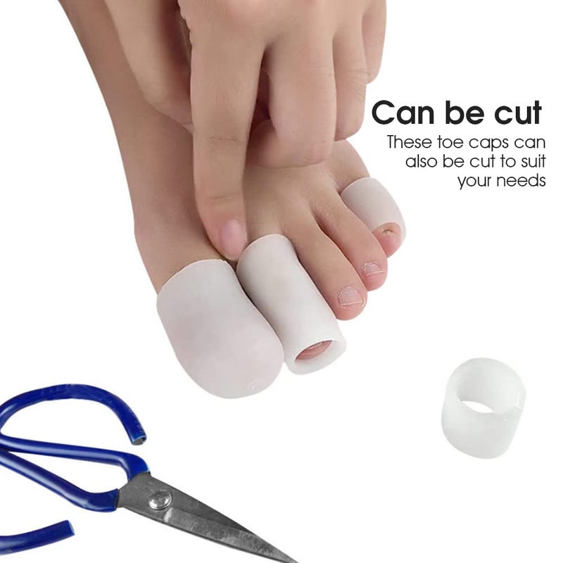 May Create MAYCREATE® 10Pcs Toe Separator for Women, Soft Gel Toe Caps Toes Protector Set, Toe Tube Cover for the Recovery of Callus, Blisters, Hammer Toes, Ingrown/Loss Toenails (L+S) - Image 3