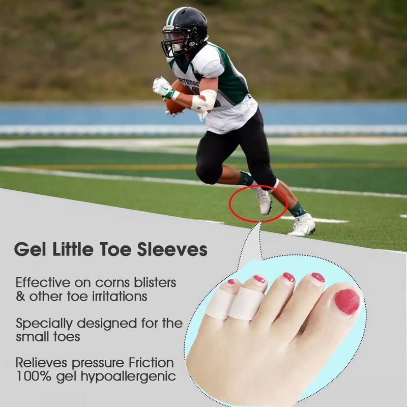 May Create MAYCREATE® 10Pcs Toe Separator for Women, Soft Gel Toe Caps Toes Protector Set, Toe Tube Cover for the Recovery of Callus, Blisters, Hammer Toes, Ingrown/Loss Toenails (L+S) - Image 5