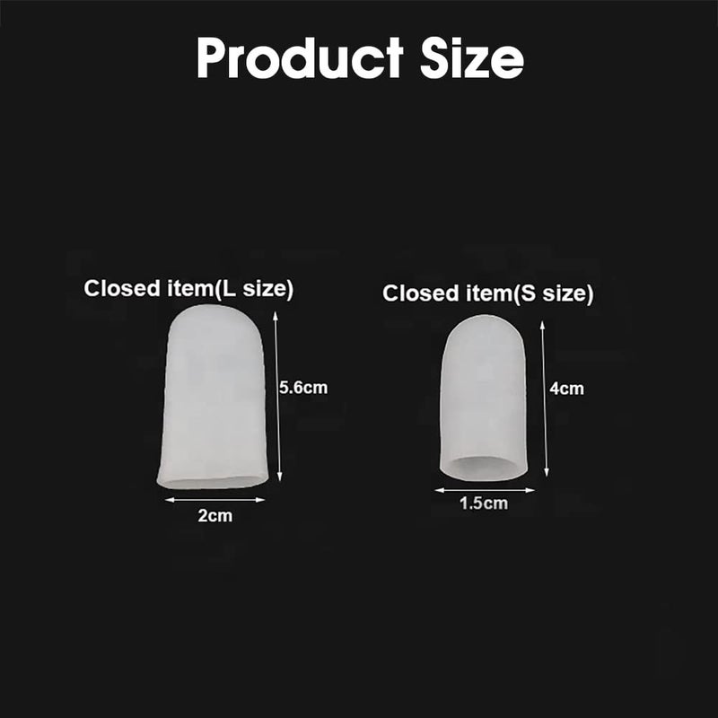 May Create MAYCREATE® 10Pcs Toe Separator for Women, Soft Gel Toe Caps Toes Protector Set, Toe Tube Cover for the Recovery of Callus, Blisters, Hammer Toes, Ingrown/Loss Toenails (L+S) - Image 2