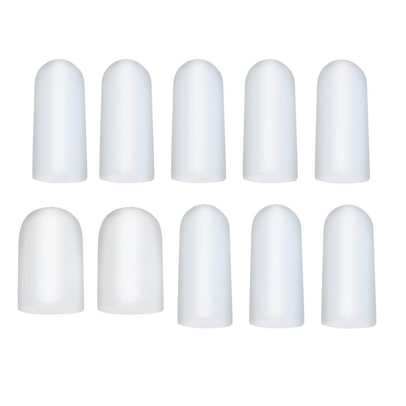 May Create MAYCREATE® 10Pcs Toe Separator for Women, Soft Gel Toe Caps Toes Protector Set, Toe Tube Cover for the Recovery of Callus, Blisters, Hammer Toes, Ingrown/Loss Toenails (L+S) - Image 1