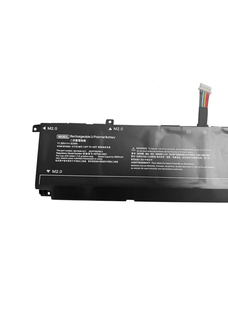 Terabyte 11.58V 83Wh WK06XL HSTNN-WB0C M41640-CD1 M41711-005 M41640-AC1 HSTNN-0B21 3ICP7/52/58-2 Laptop Battery Compatible with HP Omen 17-ck0024ur 17-ck0024ur 17-ck00222 00nr 17-ck0019u 17-ck0079TX - Image 4