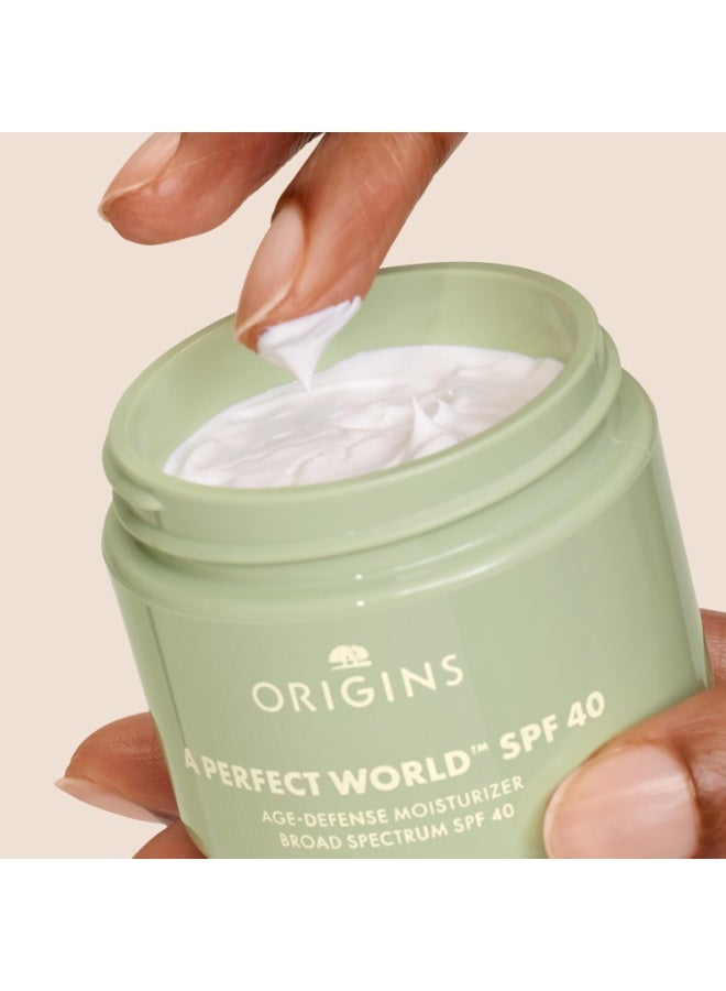 Origins Origins A Perfect World SPF 40, Age-Defense Moisturizer With White Tea, 1.7 Fl Oz - Image 1