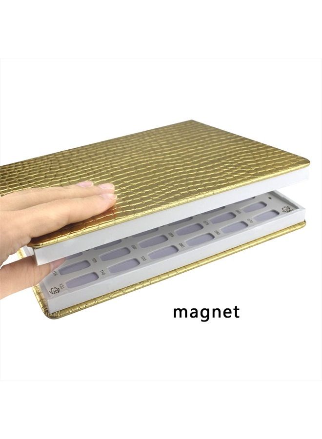 NMKL38 120 Nail Color Chart Display Book for Nail Polish UV Gel Color Cards Nail Salon Tool with False Nail Tips (Silver) - Image 3