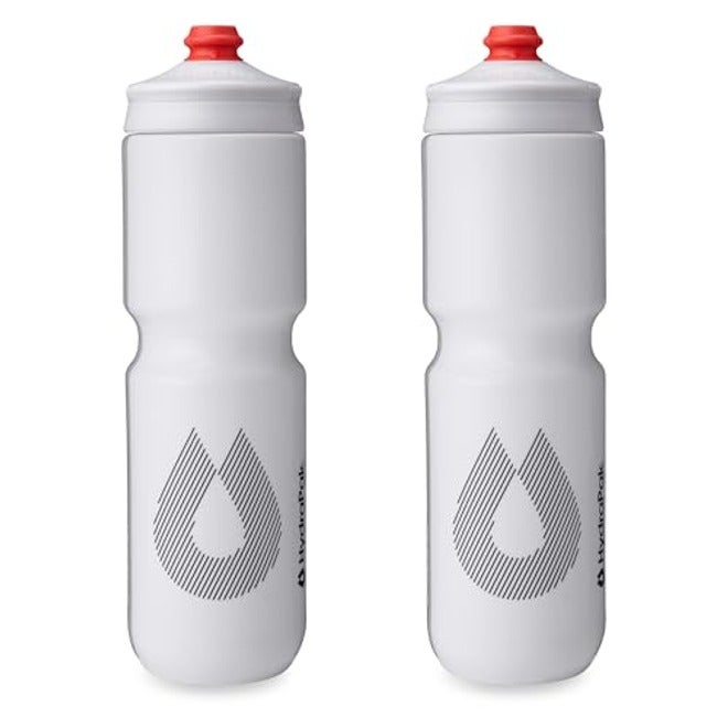 HydraPak Breakaway® Surge 2-Pack - 30oz White Lightweight Bike Water Bottle