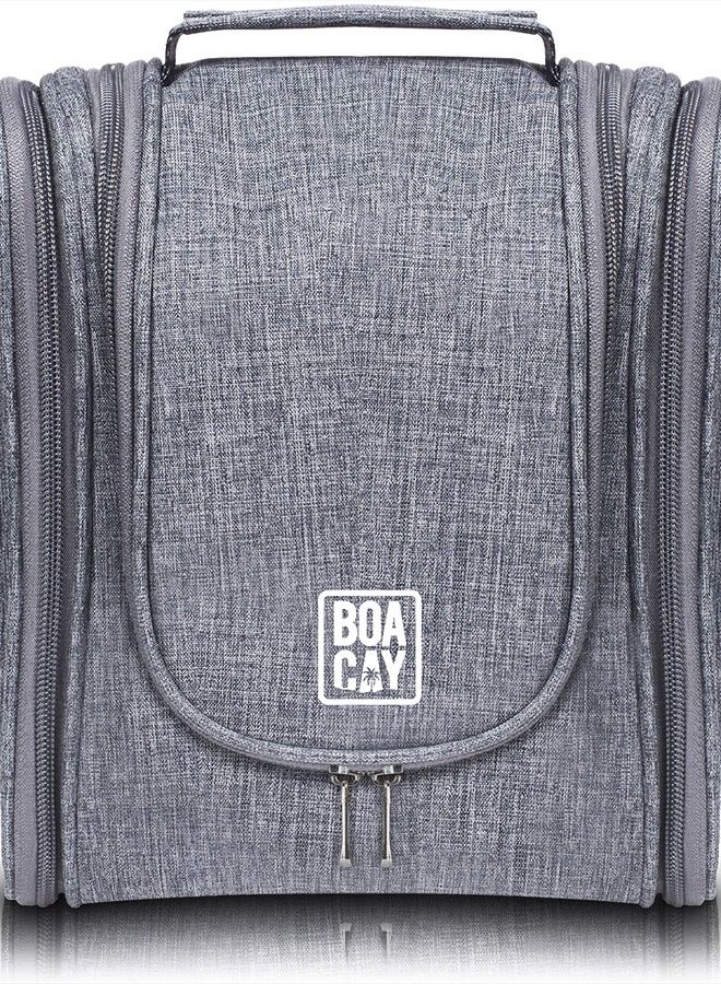BOACAY Premium Hanging Travel Toiletry Bag for Women and Men, Hygiene Bag, Bathroom and Shower Organizer Kit with Elastic Band Holders for Toiletries, Cosmetics, Makeup, Brushes - Image 1