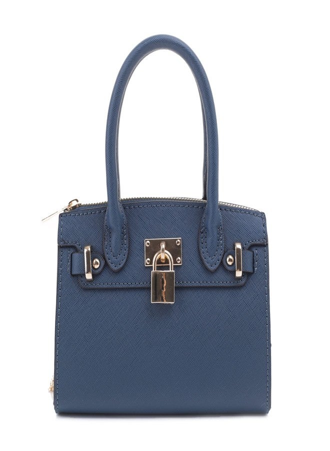 EVVE Women's Evening Bag Party Clutches Mini Satchel Purses Cocktail Prom Handbags with Chain and Lock, Pecock, 7.25" x 3.5" x 5.5" - Image 1