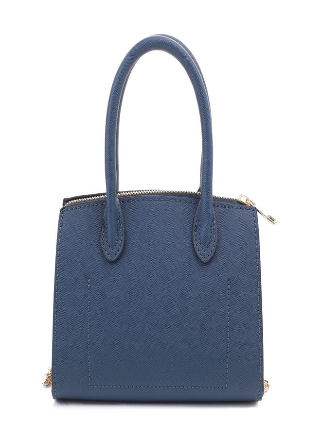 EVVE Women's Evening Bag Party Clutches Mini Satchel Purses Cocktail Prom Handbags with Chain and Lock, Pecock, 7.25" x 3.5" x 5.5" - Image 3