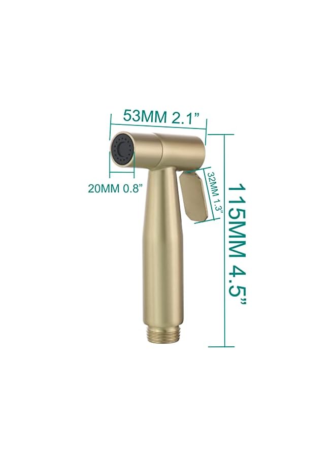 The Bros Toilet Bidet Sprayer Stainless Steel Hand Held Shattaf Sprayer Head Replacement Brushed Gold, WS024J2 - Image 5