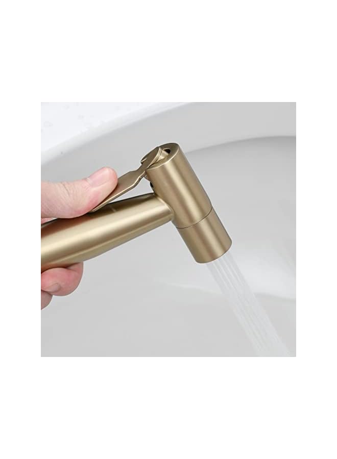 The Bros Toilet Bidet Sprayer Stainless Steel Hand Held Shattaf Sprayer Head Replacement Brushed Gold, WS024J2 - Image 4