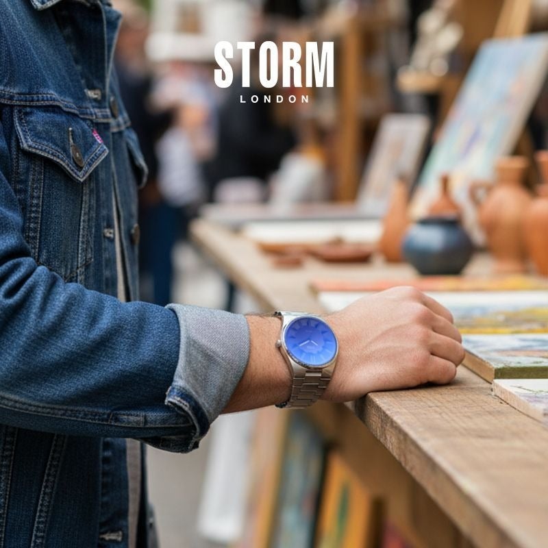 ستورم ساعة رجالية من سلسلة سولارون من STORM - استيراد إنجليزي، تعمل بالطاقة الشمسية، تصميم أنيق - Image 4