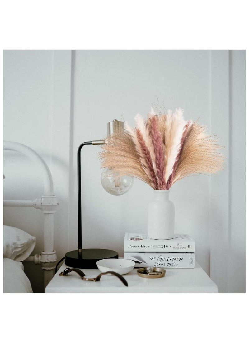 OMEVE Natural Dried Pampas Grass Bouquet Brown White Reed Pampas Floral Arrangements Decorations for Home Room Office Party Decor (60PCS)  - Image 3