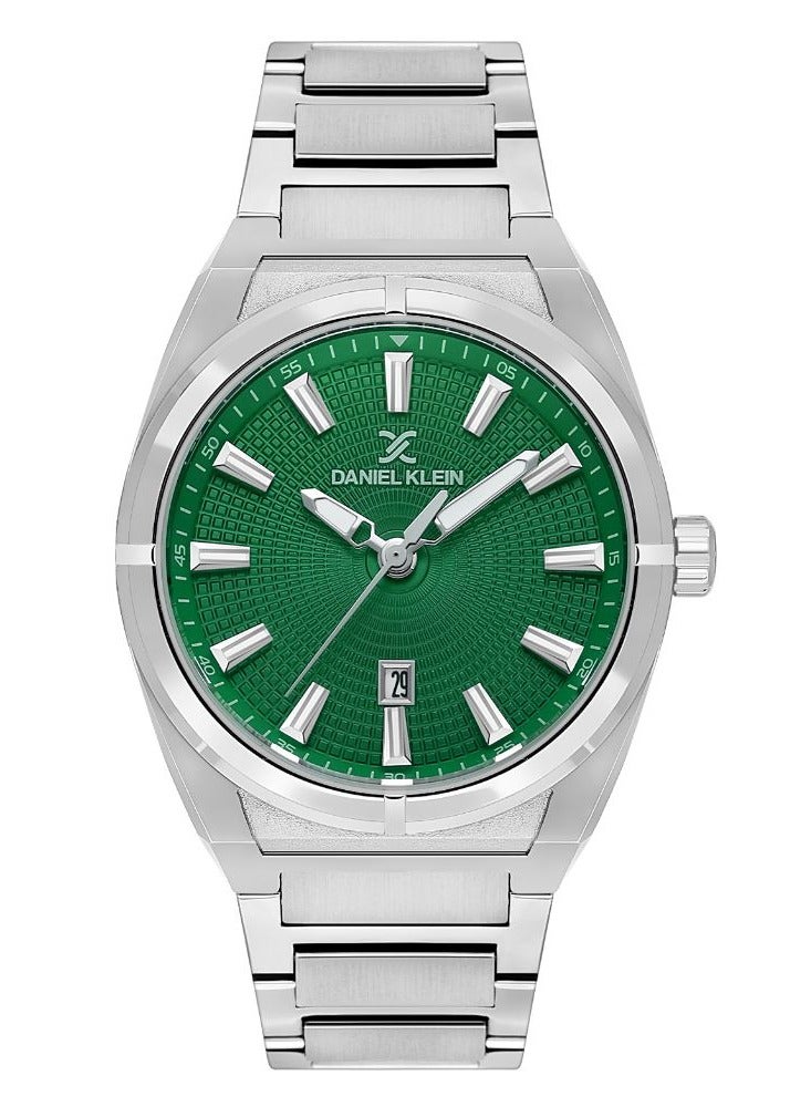 دانيل كلاين ساعة دانيال كلاين للرجال بسوار معدني ومينا خضراء كاجوال حصرية DK.1.13749-3 - Image 1