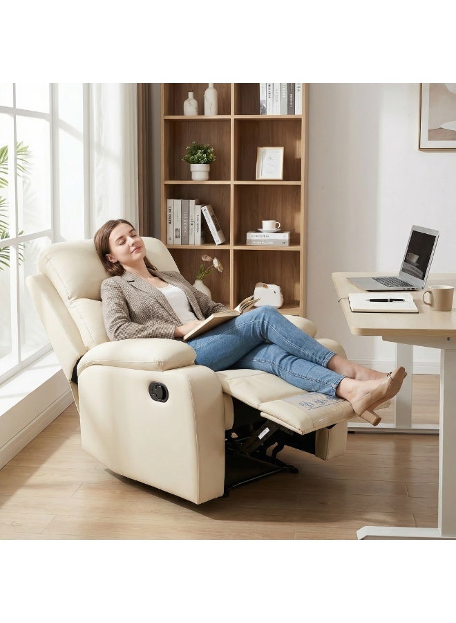 Sharpdo Single Recliner Sofa/Chair for Living Room, Breathable Faux Leather, With Phone Holder. Suitable for Living Room, Bedroom, and Home Theater - Image 3