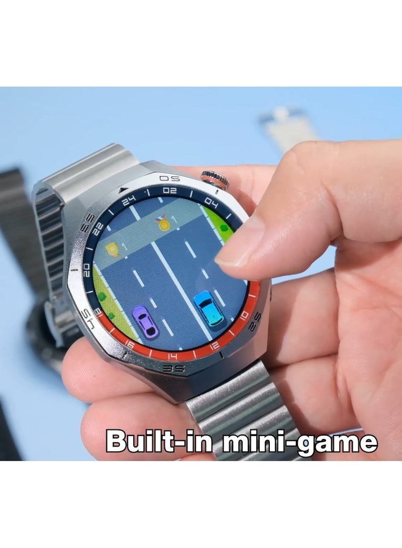 modio Modio MR-71 Smart Watch Silver – Premium Analog-Digital Hybrid Design, Dual Strap Options, Heart Rate Monitor, Fitness Tracking, Sleep Analysis, Long Battery Life, USB Charging Cable Included, Stylish and Durable Smartwatch Designed for Men - Image 5