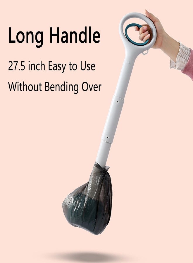 SRTFINE Pooper Scooper with Long Handle 28”, Heavy Duty & Foldable, No Touch Waste Pickup Tool for Large Medium Small Dogs,Portable for Lawn Grass Dirt Gravel, Includes 1 Rolls Waste Bags (Blue-Large) - Image 3