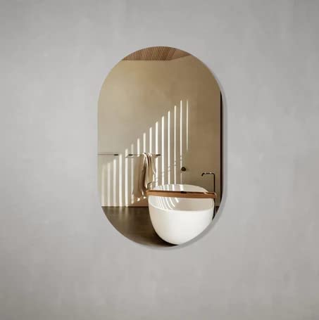 SEVEN HORSES Easy Stick Capsule Shape Real Mirror (Size 12 X 18) - Image 1