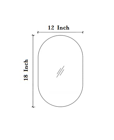 SEVEN HORSES Easy Stick Capsule Shape Real Mirror (Size 12 X 18) - Image 4