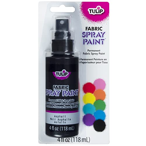 Tulip Fabric Paint Permanent Spray on Paint 4 fl oz Black Asphalt