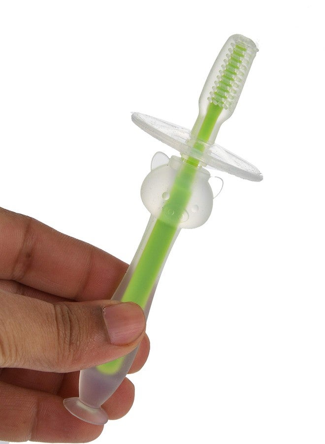 ماما ميا فرشاة أسنان تدريب الأطفال من السيليكون من ماماميا مع قاعدة شفط (أخضر) - Image 2