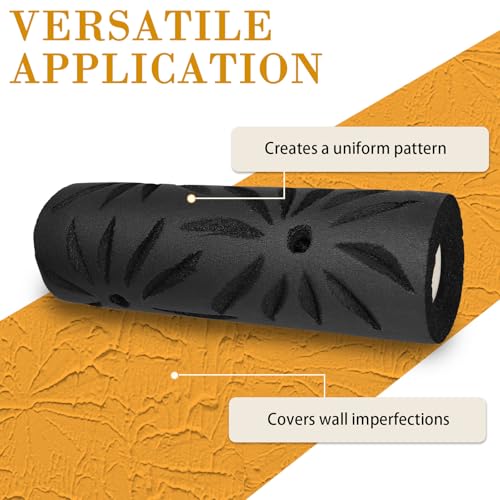 Neowah Poinsettia Style Pattern Drywall Texture Roller, 9-inch, Paint Roller for Walls and Ceilings - Image 4