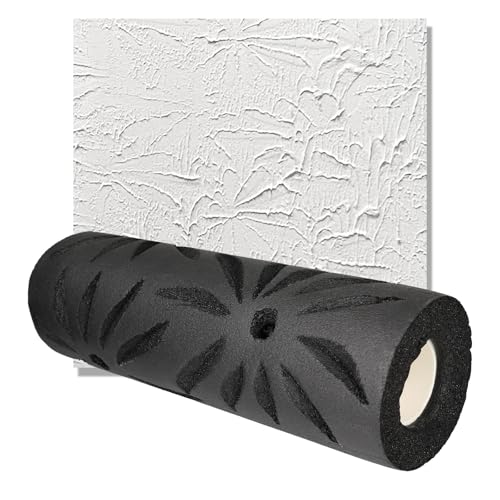 Neowah Poinsettia Style Pattern Drywall Texture Roller, 9-inch, Paint Roller for Walls and Ceilings - Image 1