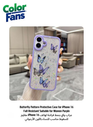 Butterfly Pattern Protective Case for iPhone 16 Fall Resistant Suitable for Women Purple - pzsku/ZCD4C78853C788D2BA04BZ/45/_/1725093503/f98b40b2-dd17-4c99-b4e0-84508f40abf5