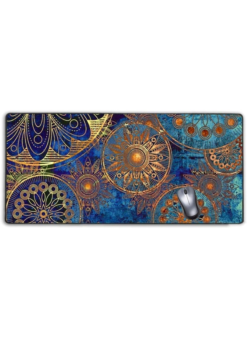 Gaming Mouse Pad 80x30 CM – Mandala Design, Stitched Edges, Anti-Slip Rubber Base – Optimized for All Mouse Sensitivities and Sensors – Smooth and Speedy Movements for PC, Laptop, and Gaming Setup - Image 2