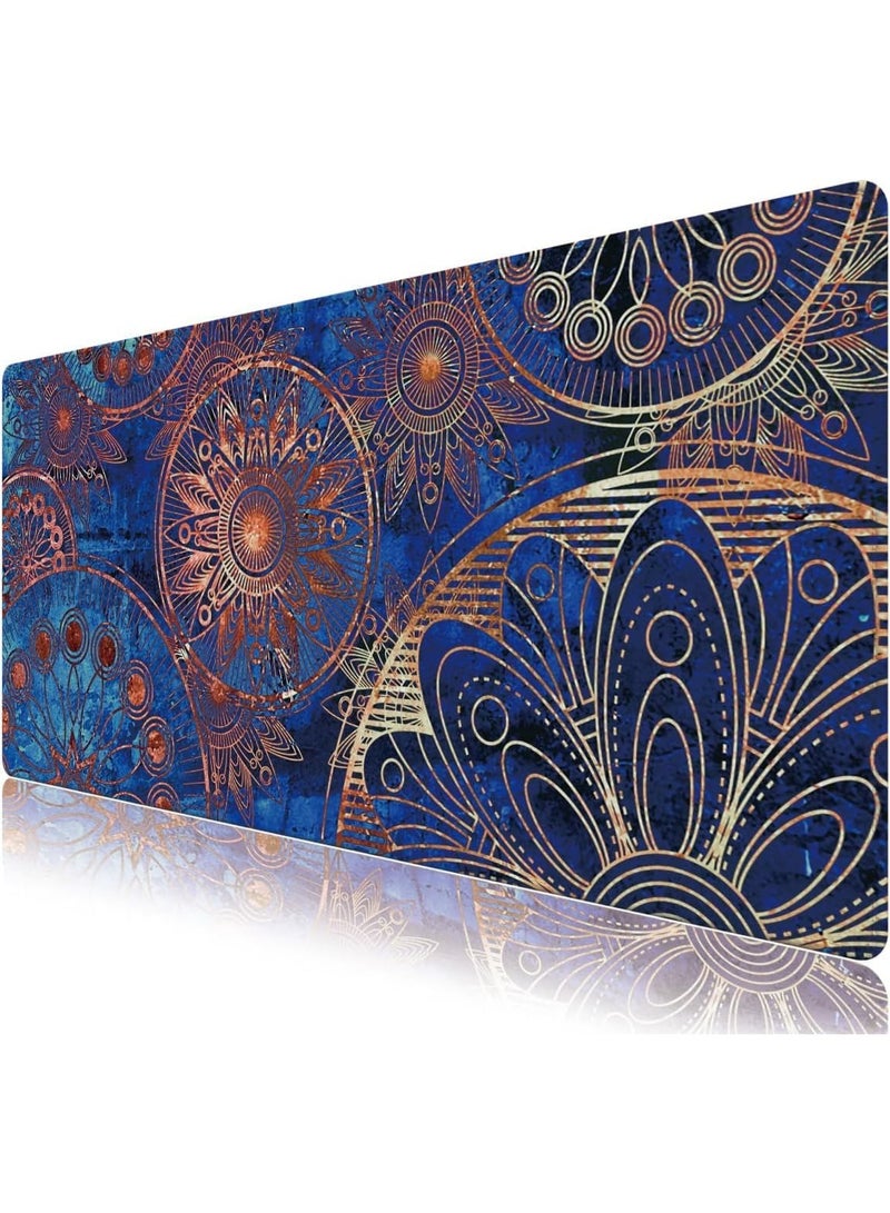 Gaming Mouse Pad 80x30 CM – Mandala Design, Stitched Edges, Anti-Slip Rubber Base – Optimized for All Mouse Sensitivities and Sensors – Smooth and Speedy Movements for PC, Laptop, and Gaming Setup - Image 1