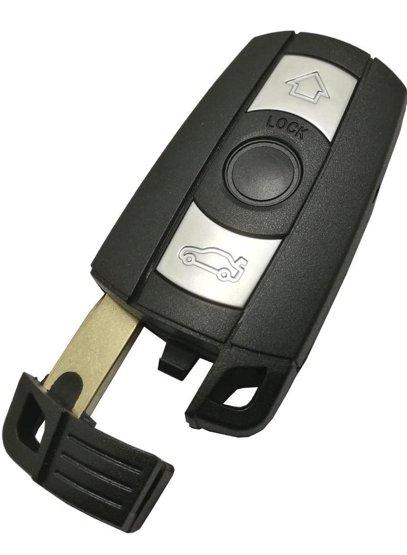 الثقة كي استبدال حافظة مفتاح السيارة الأتوماتيكية قذيفة مناسبة لسيارات BMW 3 5 Series BMW X5 BMW X6 BMW Z4 Keyless Entry Remote Car Key Fob Cover غلاف مع شفرة غير مقطوعة فارغة - Image 1