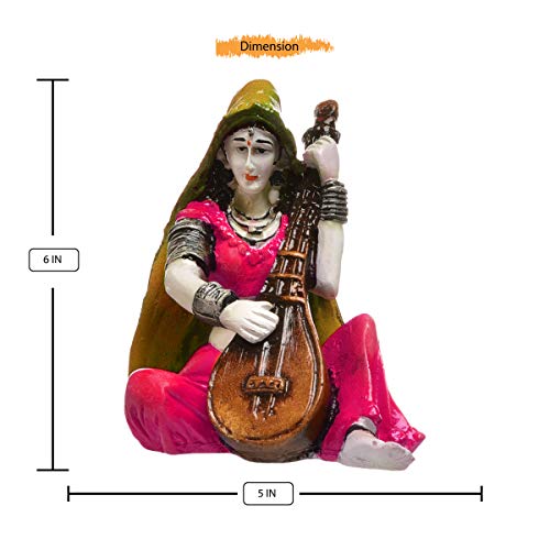KARIGAARI - Ideas Hand Crafted Rajasthani Traditional Showpiece Women Figurine Idol for Home Decoration - Image 3