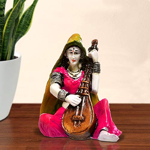 KARIGAARI - Ideas Hand Crafted Rajasthani Traditional Showpiece Women Figurine Idol for Home Decoration - Image 1