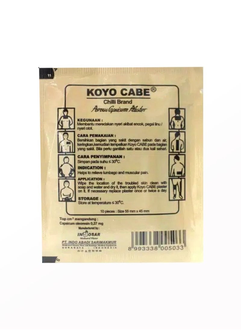 Koyo Cabe - Koyo Cabe Chilli Brand Pain Relief Patch 1 Piece - Image 1