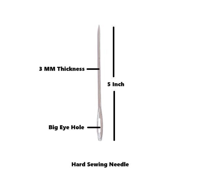 Hookcart 5 PC Hard Needles for Stitching Gunny Bags, Canvas with 1 Pack Jute Rope - Image 3