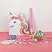 FIGEPO Unicorn Pinata Party Favors for Girl Birthday Party Supplies with Unicorn Pinata Stickers Slap Bracelets Keychains Silicone Bands and Straws White - Image 4