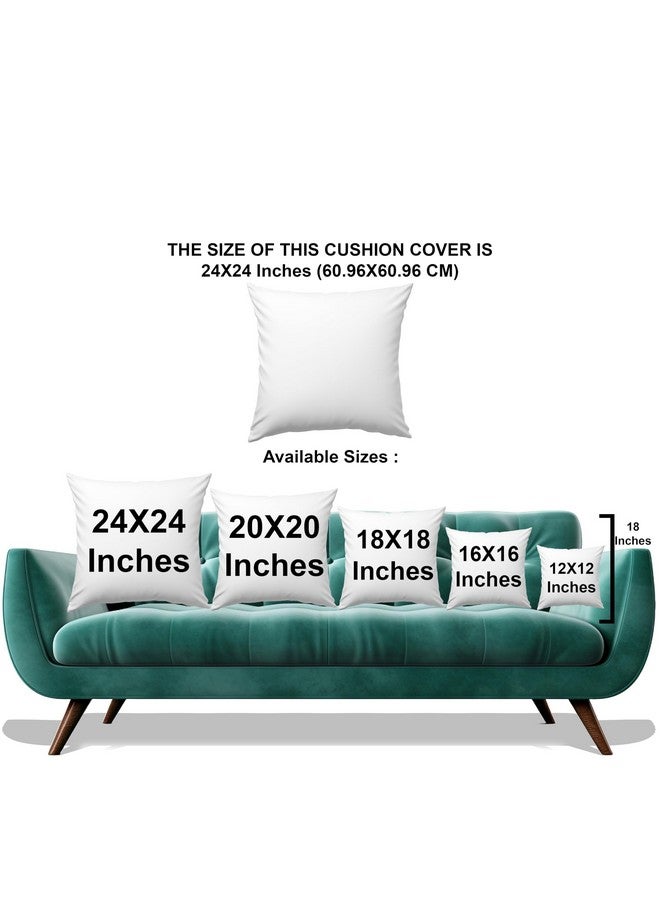 Vendola Satin 250TC Cushion Pillow Covers, Multicolor, Set of 5 Cushion/Throw Covers (24X24 Inches, Bumble Bee) - Image 3