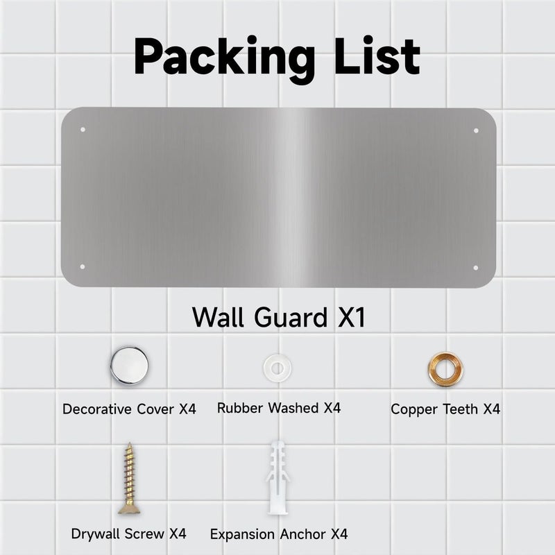 AIKE Durable Stainless Steel Hand Dryer Wall Splash Guard Backsplash Protector Panel AK28-WG(31.89'' X 13.19'',1Pcs) - Image 2