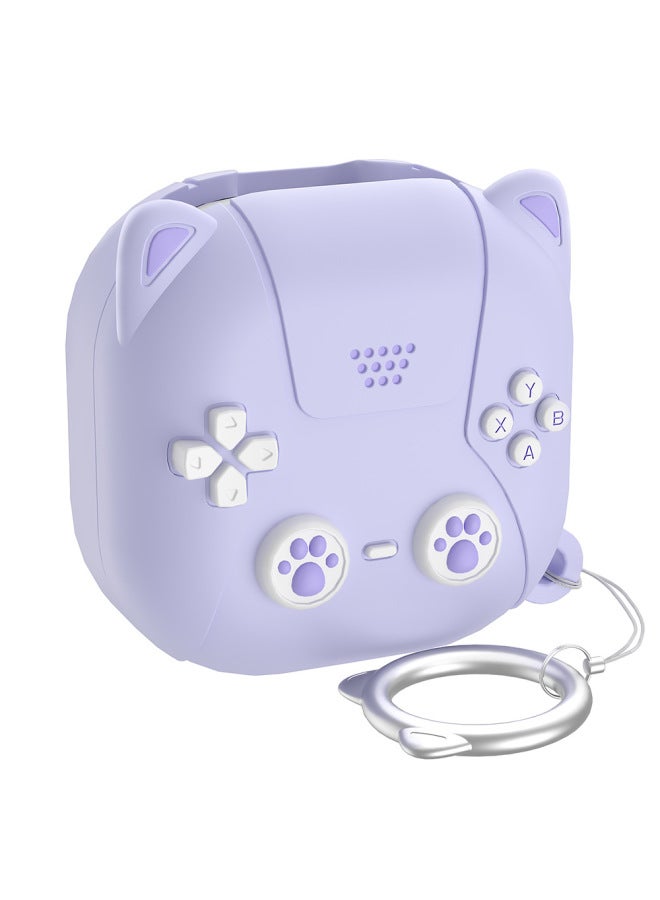 Loquat For SamsungBuds2pro Headset Protective Case BudsLive Liquid Silicone Soft Case BudsFE Protective Case-Color:Light Purple-Model:For SamsungGalaxy Buds3/3pro - Image 1