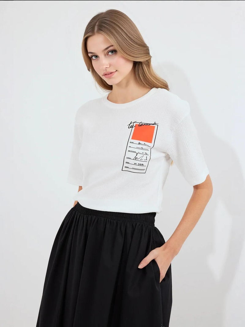 BIG DART BDART Printed Crew Neck Short Sleeve T-Shirt - Image 2