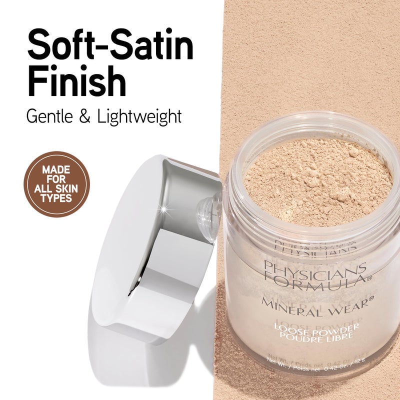 Physicians Formula Mineral Wear Talc-Free Loose Powder Translucent Light, Dermatologist Tested, Clinically Tested - Image 2
