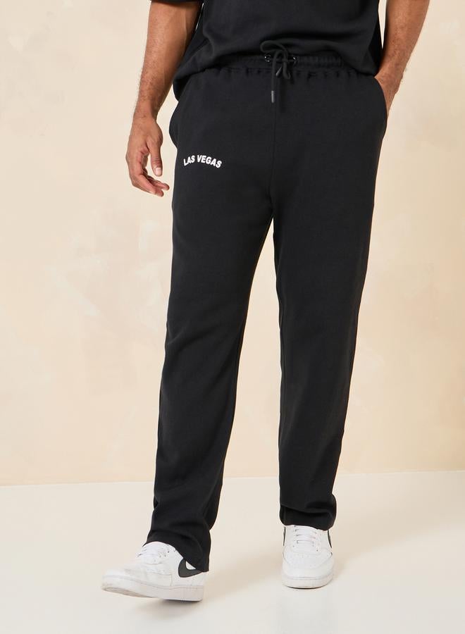 ستايلي طقم تي شيرت كبير مطبوع وبنطلون رياضي عادي - Image 5