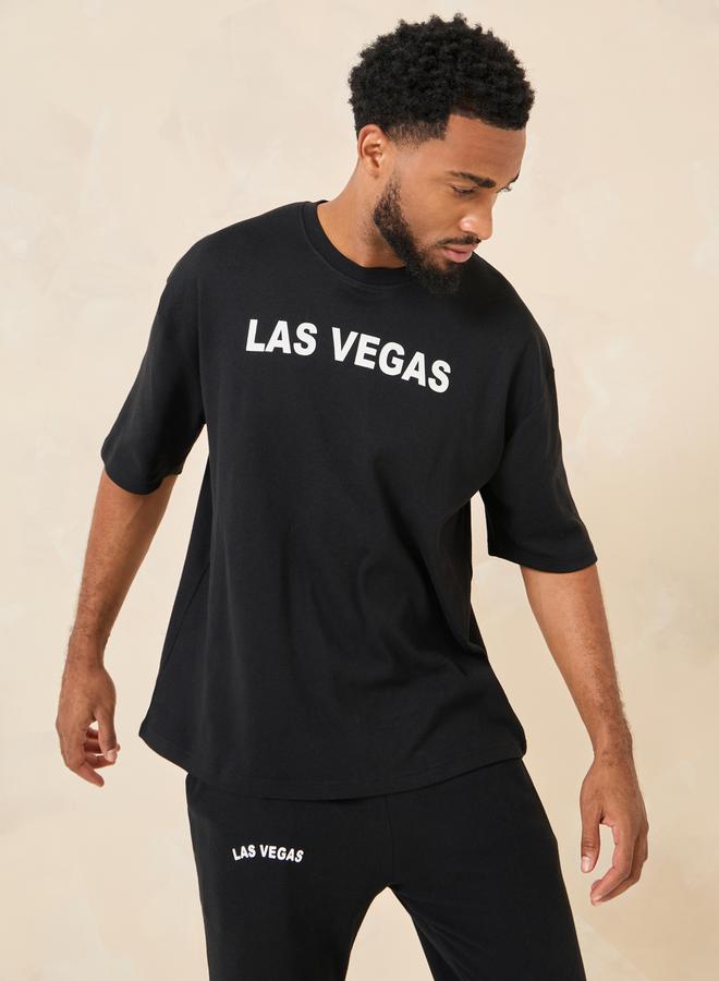 ستايلي طقم تي شيرت كبير مطبوع وبنطلون رياضي عادي - Image 3