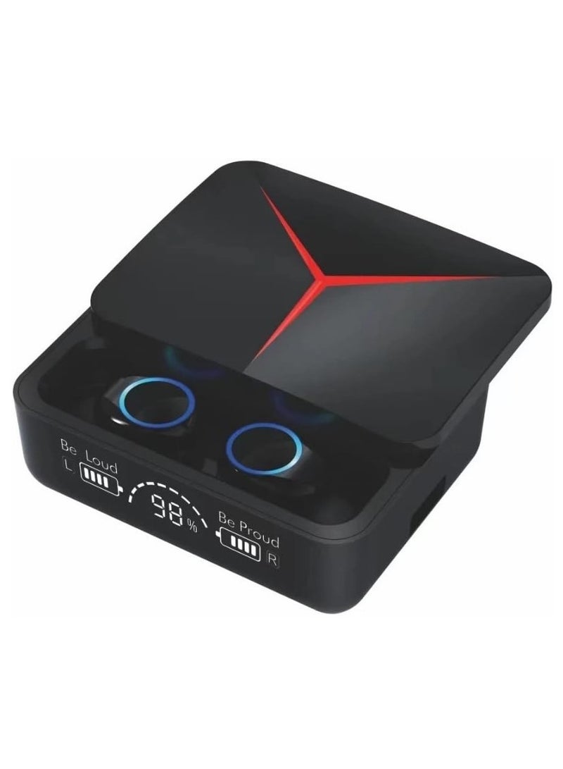 M90 Pro True Wireless Earbuds BT 5.2 Headphones, TWS Stereo Earphones with Touch Control, 1200mAh Power Bank Case, LED Display, HiFi Stereo Sound, Noise Canceling, IPX7 Waterproof, Long Playtime for Gaming, Sports - None - Image 1