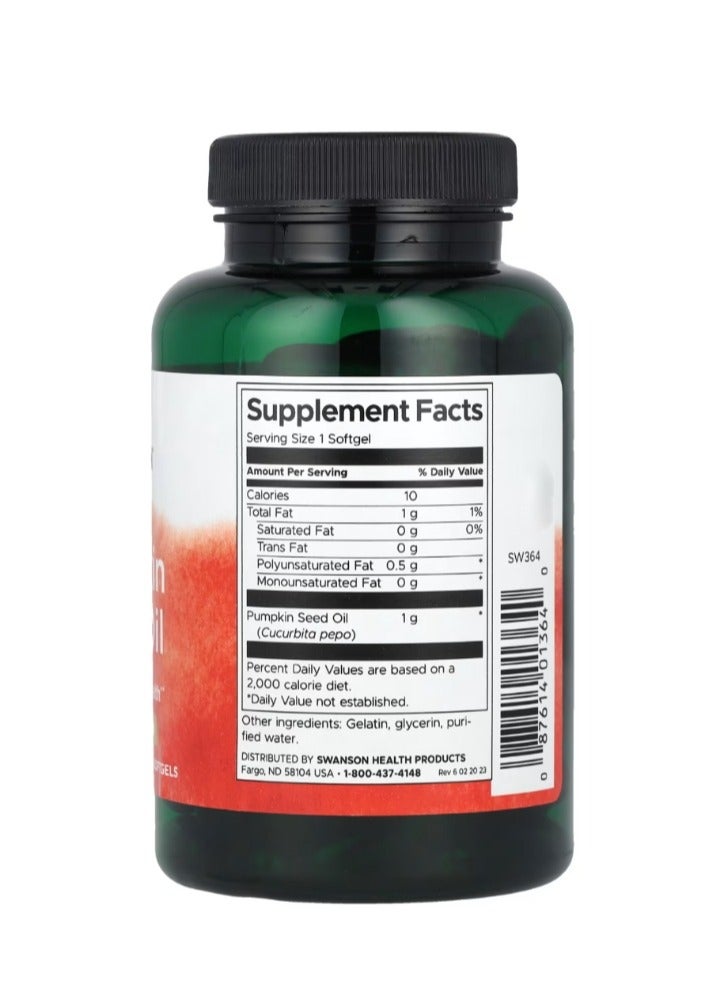 سوانسون زيت بذور اليقطين 1000 مجم 100 كبسولة هلامية - Image 2