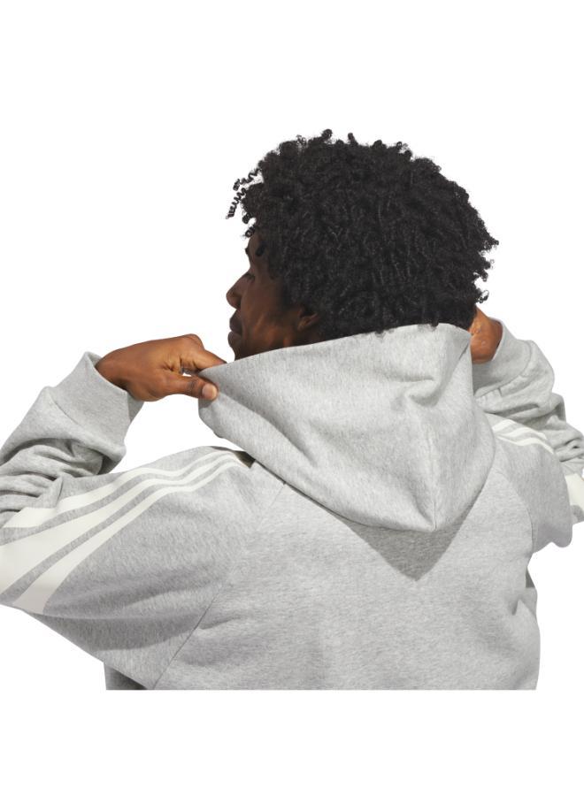 adidas Basketball 3-Stripes Fleece Hoodie (Gender Neutral) - Image 4