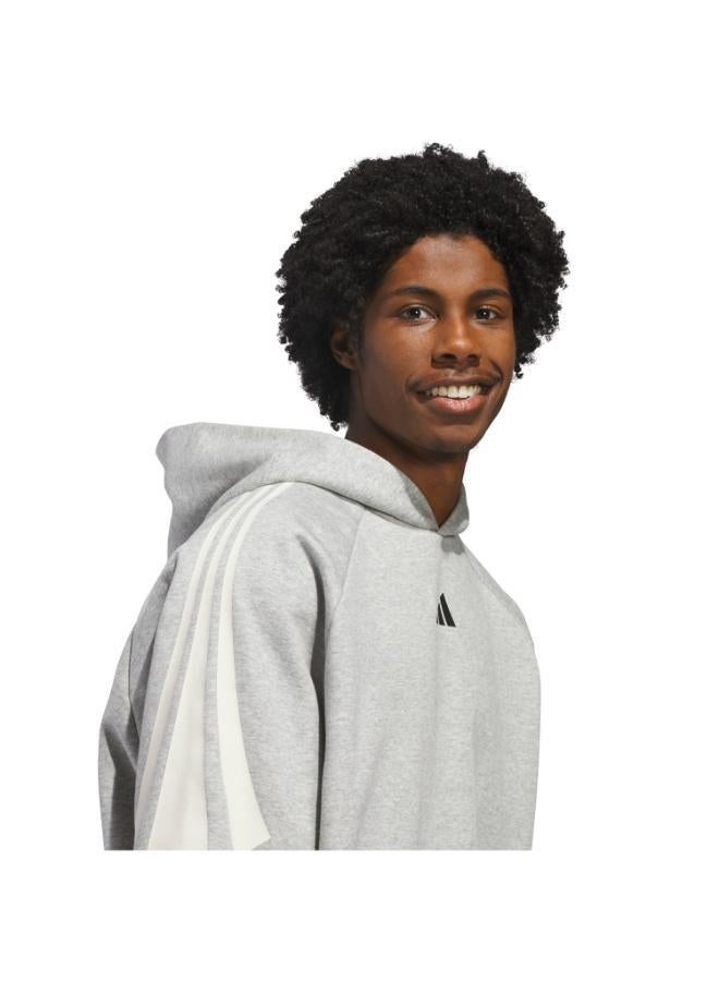 adidas Basketball 3-Stripes Fleece Hoodie (Gender Neutral) - Image 3